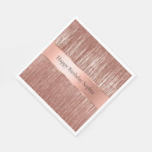 Chic Roos Gold Glam Tinsel Stripes Servet (Hoek)