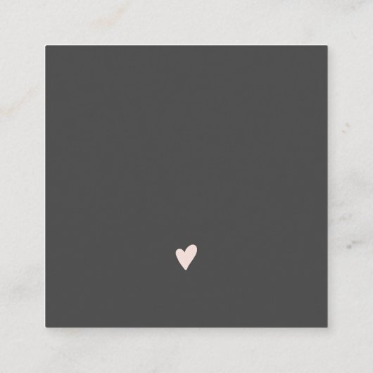 Chic roos Gold glitter blush roze order bedankt Vierkante Visitekaartje (Achterkant)