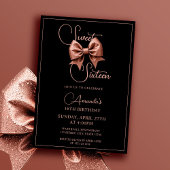 Chic Roos Gold Glitter Bow Sweet 16 Verjaardag Kaart