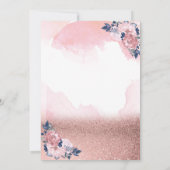 Chic Roos Gold Glitter Crown Flowers Retirement Kaart (Achterkant)