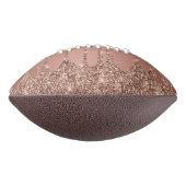 Chic Roos Gold Glitter Drift Sparkle Monogram Naam American Football (Gedraaid 90)