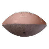 Chic Roos Gold Glitter Drift Sparkle Monogram Naam American Football (Gedraaid 270)