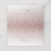 Chic Roos Gold Glitter Drip Party Folded Plaatskaartje (Buitenkant ongevouwen)