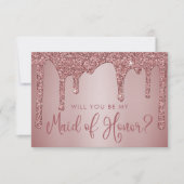 Chic Roos Gold Glitter Drivers, gemaakt van eer Kaart (Voorkant)