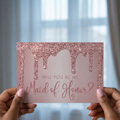 Chic Roos Gold Glitter Drivers, gemaakt van eer Kaart