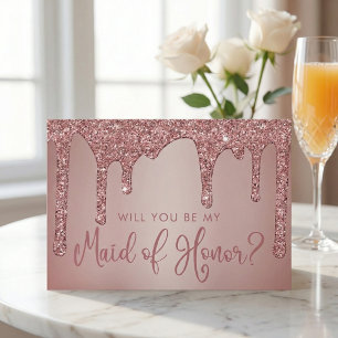 Chic Roos Gold Glitter Drivers, gemaakt van eer Kaart