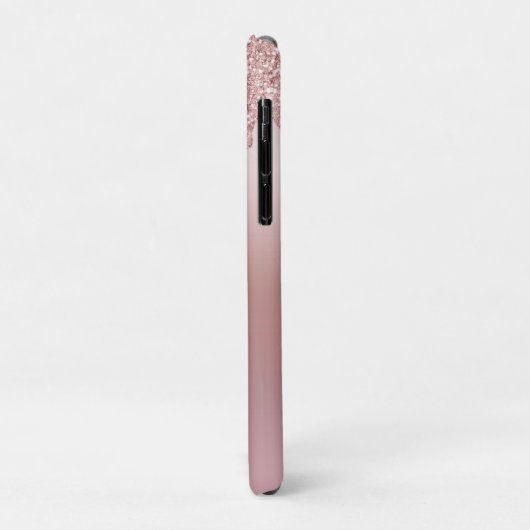 Chic Roos Gold Glitter Drivers Monogram Case-Mate iPhone Case (Achterkant/links)