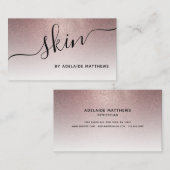 Chic Roos Gold Glitter Estheticus Huidverzorger Visitekaartje (Voorkant / Achterkant)