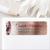 Chic Roos Gold Glitter Glam Disco Party Address Etiket (Insitu)