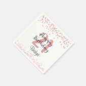 Chic Roos Gold Glitter HAPPY 21st BIRTHDAY Name Servet (Hoek)