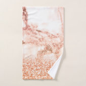 Chic roos gold glitter ombre roze glitter marmer bad handdoek (Handdoek)