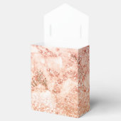 Chic roos gold glitter ombre roze glitter marmer bedankdoosjes (Geopend)