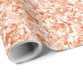 Chic roos gold glitter ombre roze glitter marmer cadeaupapier (Rol Hoek)