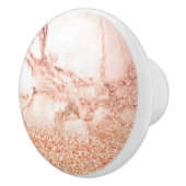 Chic roos gold glitter ombre roze glitter marmer keramische knop (Rechts)