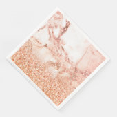 Chic roos gold glitter ombre roze glitter marmer servet (Hoek)