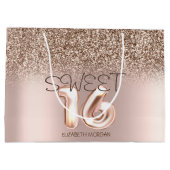 Chic Roos Gold Glitter Ombre Sweet 16 Groot Cadeauzakje (Achterkant)