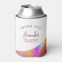 Chic Roos Gold Glitter Rainbow Sweet 16 Verjaardag