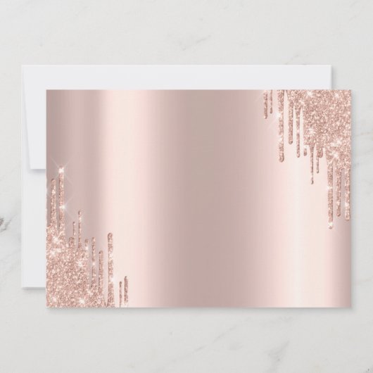 Chic Roos Gold Glitter-schijven sparen de datum Save The Date (Achterkant)