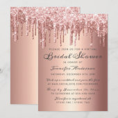 Chic Roos Gold Glitter-schijven Virtueel Vrijgezel Kaart (Voorkant / Achterkant)