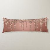 Chic Roos Gold Glitter Sparkle Drivers Lichaamskussen (Voorkant)