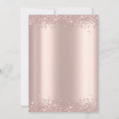 Chic Roos Gold Glitter Sparkles 50th Birthday Kaart (Achterkant)