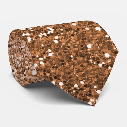 Chic Roos Gold Glitter Stropdas (Opgerold)