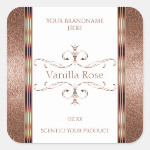 Chic Roos Gold Glitter White Product Labels