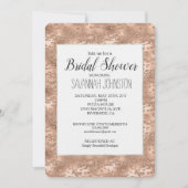 Chic Roos Gold Glitzy Glam Vrijgezellenfeest Kaart (Voorkant)