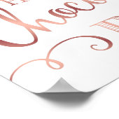 Chic Roos Gold HOT CHOCOLATE BAR Sign Print (Hoek)