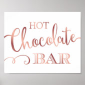 Chic Roos Gold HOT CHOCOLATE BAR Sign Print (Voorkant)