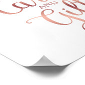 Chic Roos Gold KAARTEN en GIFTS-gebarentafdruk Poster (Hoek)