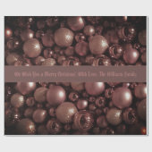 Chic Roos Gold kerstcadeaupatroon toevoegen Tekst Cadeaupapier (Vlak)