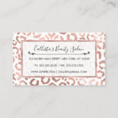 Chic Roos Gold Leopard Cheetah Animal Print Afsprakenkaartje (Achterkant)