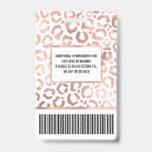 Chic Roos Gold Leopard Cheetah Animal Print Badge (Achterkant)