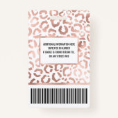 Chic Roos Gold Leopard Cheetah Animal Print Badge (Achterkant)