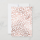 Chic Roos Gold Leopard Cheetah Animal Print Bedankkaart (Achterkant)