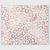 Chic Roos Gold Leopard Cheetah Animal Print Cadeaupapier (Vlak)