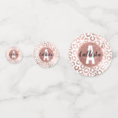 Chic Roos Gold Leopard Cheetah Animal Print Confetti (Voorkanten)