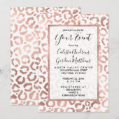 Chic Roos Gold Leopard Cheetah Animal Print Kaart (Voorkant / Achterkant)