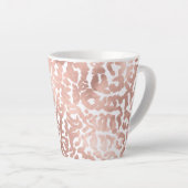 Chic Roos Gold Leopard Cheetah Animal Print Latte Mok (Rechterhoek)