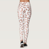 Chic Roos Gold Leopard Cheetah Animal Print Leggings (Achterkant)