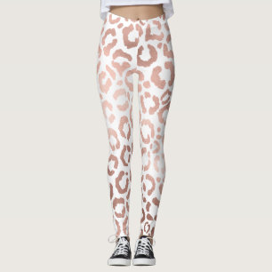Chic Roos Gold Leopard Cheetah Animal Print Leggings