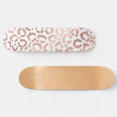 Chic Roos Gold Leopard Cheetah Animal Print Persoonlijk Skateboard (Horizontaal)