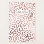 Chic Roos Gold Leopard Cheetah Animal Print Planner (Voorkant)
