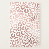 Chic Roos Gold Leopard Cheetah Animal Print Planner (Achterkant)