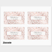 Chic Roos Gold Leopard Cheetah Animal Print Rechthoekige Sticker (Vel)