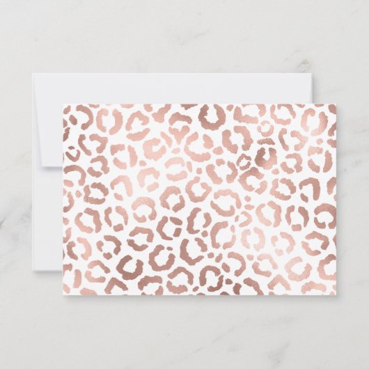 Chic Roos Gold Leopard Cheetah Animal Print Save The Date (Achterkant)