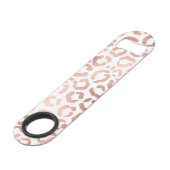Chic Roos Gold Leopard Cheetah Animal Print Speed Flessenopener (Achterkant Gekanteld)