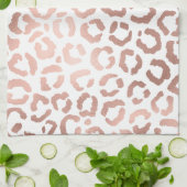 Chic Roos Gold Leopard Cheetah Animal Print Theedoek (Gevouwen)