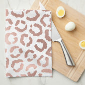 Chic Roos Gold Leopard Cheetah Animal Print Theedoek (Quarter Fold)